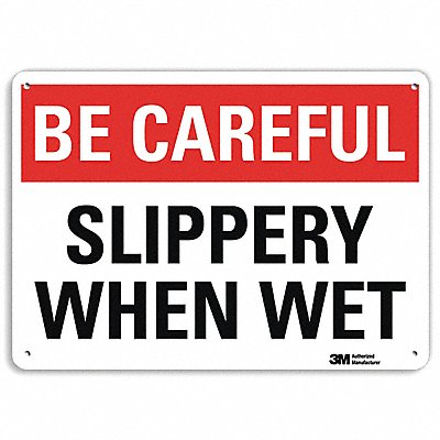 LYLE U71036NA14x10 Be Careful Sign 10 inx14 in Aluminum