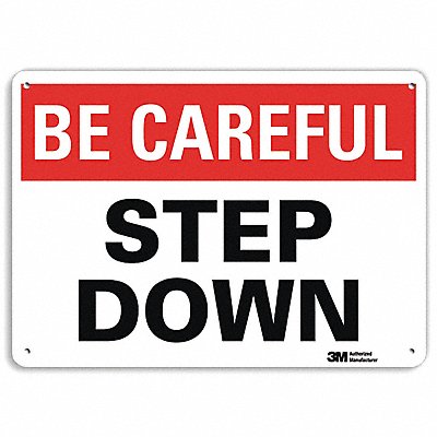 LYLE U71038NA14x10 Be Careful Sign 10 in x 14 in Aluminum