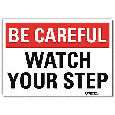 LYLE U71054RD14X10 Safety Decal 10x14in Reflective Sheeting