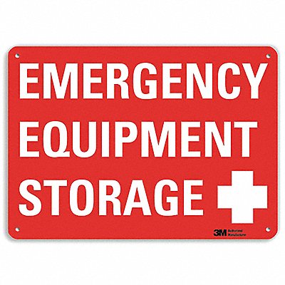 LYLE U71070NA10x7 Emergency Sign 7 in x 10 in Aluminum