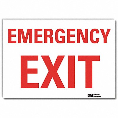 LYLE U71074RD10X7 Emrgncy Sign 7x10in Reflective Sheeting