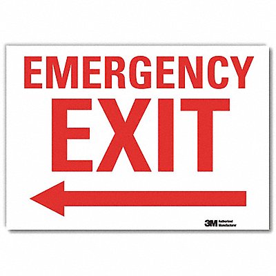 LYLE U71076RD10X7 Emrgncy Sign 7x10in Reflective Sheeting