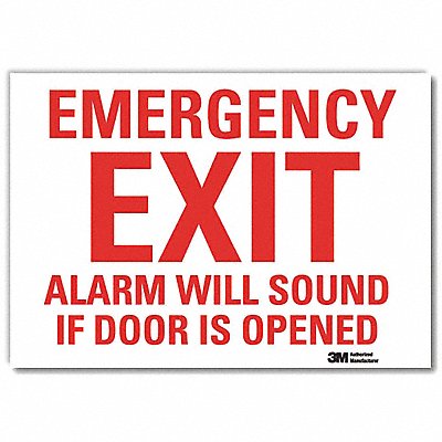 LYLE U71078RD14X10 Emrgncy Sign 10x14in Reflective Sheeting