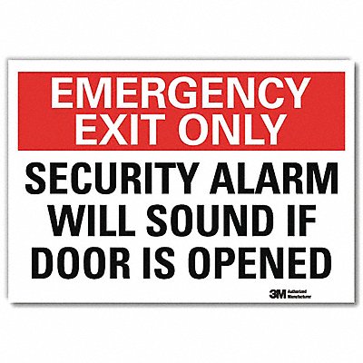 LYLE U71089RD14X10 Emrgncy Sign 10x14in Reflective Sheeting
