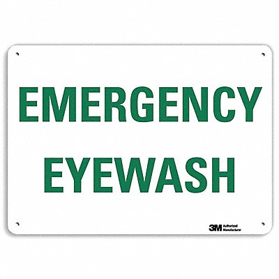 LYLE U71102NA10x7 Emergency Sign 7 in x 10 in Aluminum