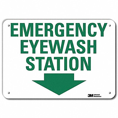 LYLE U71107NA10x7 Emergency Sign 7 in x 10 in Aluminum