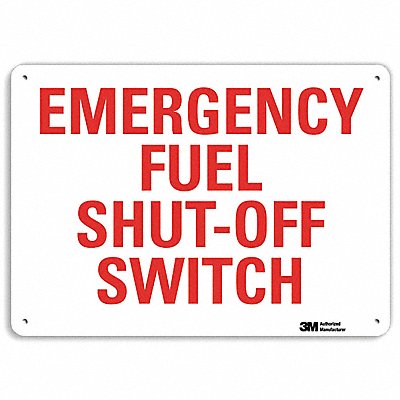 LYLE U71110NA10x7 Emergency Sign 7 in x 10 in Aluminum