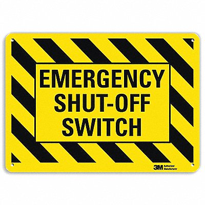 LYLE U71138RA14X10 Safety Sign 10 in x 14 in Aluminum