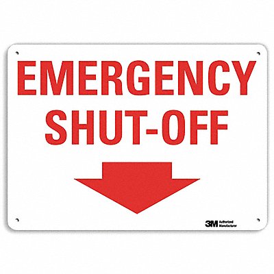 LYLE U71141RA14X10 Safety Sign 10 in x 14 in Aluminum
