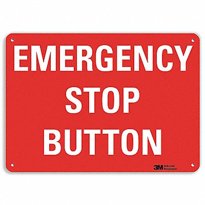 LYLE U71155RA10X7 Safety Sign 7 in x 10 in Aluminum