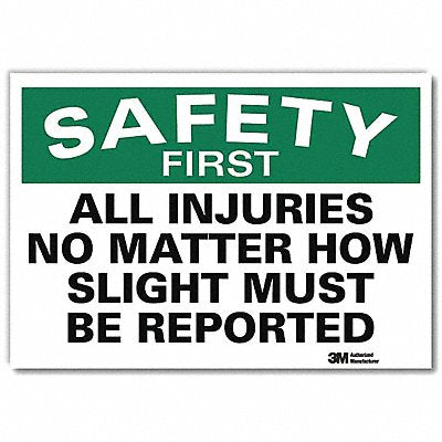 LYLE U71161RD14X10 Safety Decal 10in x 14in Reflective Sheeting