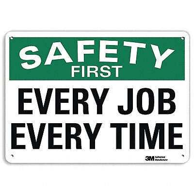 LYLE U71190RA14X10 Safety Sign 10 in x 14 in Aluminum