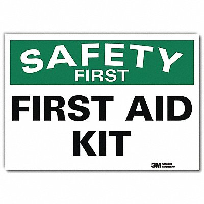 LYLE U71199RD10X7 Safety Decal 7x10in Reflective Sheeting