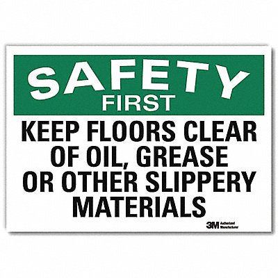 LYLE U71212RD14X10 Safety Decal 10in x 14in Reflective Sheeting