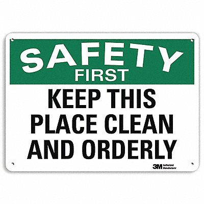 LYLE U71216RA14X10 Safety Sign 10 in x 14 in Aluminum