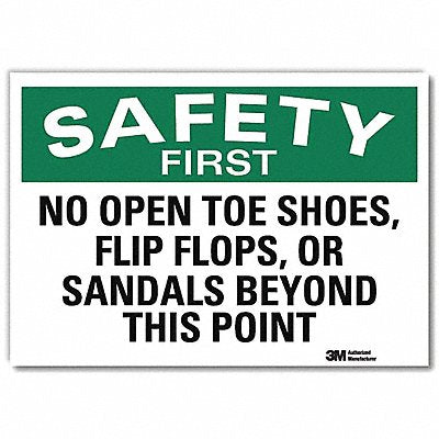 LYLE U71221RD7X5 Safety Sign 5inx7in Reflective Sheeting