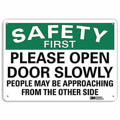 LYLE U71225RA14X10 Safety Sign 10 in x 14 in Aluminum
