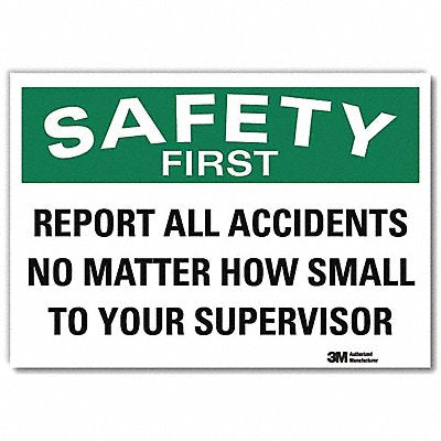 LYLE U71234RD14X10 Safety Decal 10in x 14in Reflective Sheeting