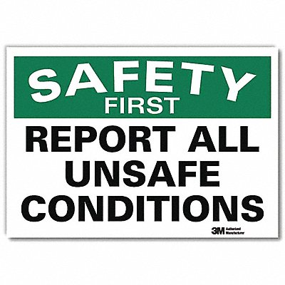 LYLE U71237RD14X10 Safety Decal 10in x 14in Reflective Sheeting