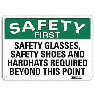 LYLE U71242RA10X7 Safety Sign 7 in x 10 in Aluminum