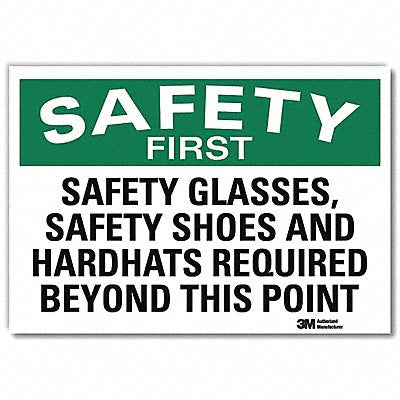 LYLE U71242RD14X10 Safety Sign 10inx14inReflective Sheeting