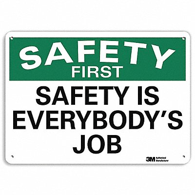 LYLE U71243RA10X7 Safety Sign 7 in x 10 in Aluminum