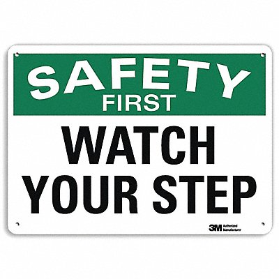 LYLE U71264RA10X7 Safety Sign 7 in x 10 in Aluminum