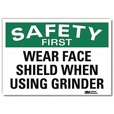 LYLE U71268RD14X10 Safety Sign 10 in x 14 in Reflective Sheeting