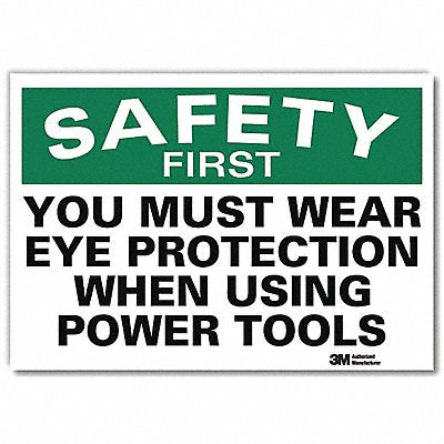 LYLE U71278RD14X10 Safety Sign 10 in x 14 in Reflective Sheeting