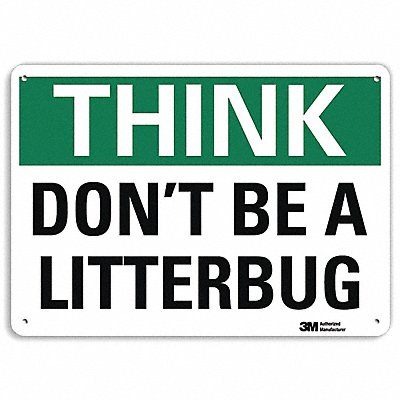 LYLE U71292NP10X7 Safety Sign 7 in x 10 in Plastic