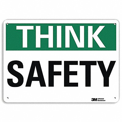LYLE U71327NA10x7 Think Sign 7 in x 10 in Aluminum