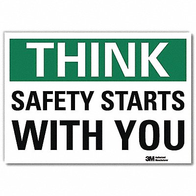 LYLE U71336RD10X7 Safety Decal 7 in x 10 in Reflective Sheeting