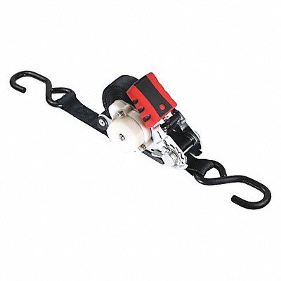 GRAINGER 34RY85 Tie Down Strap S-Hook Black