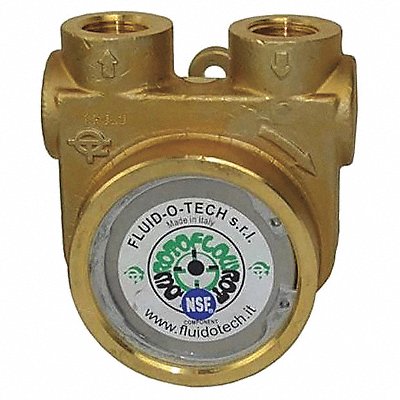 FLUID-O-TECH PA1001 Pump 1/2 NPTF 327 Max GPH Brass Bypass