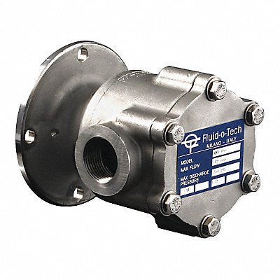 FLUID-O-TECH LO1200CN0NV0000 Rotary Vane Pump Stainless Steel 6.6 gpm