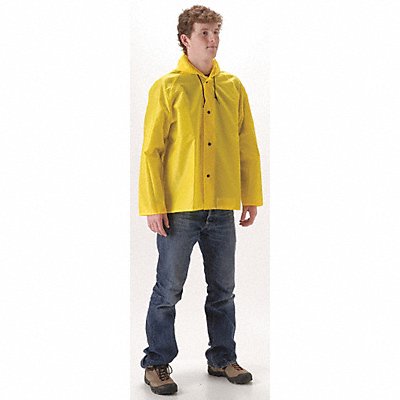 NASCO 81JYX Rain Jacket with Hood XL PU/Nylon 30inL