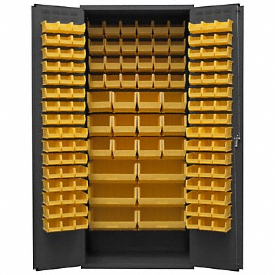 DURHAM MFG 3500138B95 K4895 Bin Cabinet 84 x36 x24 Grey 138YellowBns