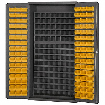 DURHAM MFG 3501DLP7240B9695 K4907 Bin Cabinet Yellow Bins Grey Cabinet