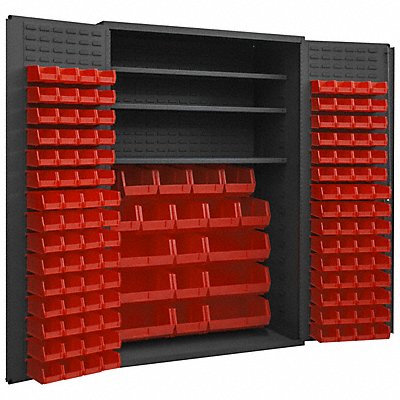 DURHAM MFG 35021383S1795 K4914 Bin Cabinet 72 x48 x24 Grey 138RedBns