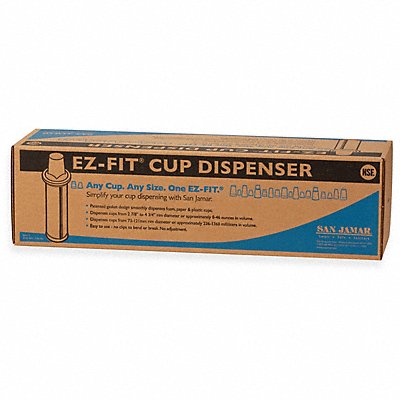 GRAINGER C2410C Cup Dispenser 5 3/4 in H Black