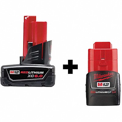 MILWAUKEE 4811246048112430 Battery 2 Batteries 12V DC