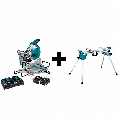 MAKITA XSL06PTWST06 Miter Saw Kit Cordless 10 in Blade Dia