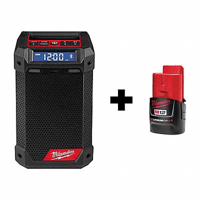 MILWAUKEE 29512000000000 Jobsite Charger Radio Kit 2Ah 12V