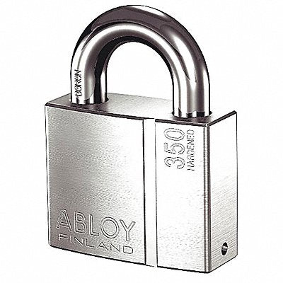 ABLOY PL35050BKA Keyed Padlock 1 1/4 in Rectangle Silver