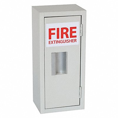 GRAINGER 35GX42 Fire Extinguisher Cabinet Cream Steel