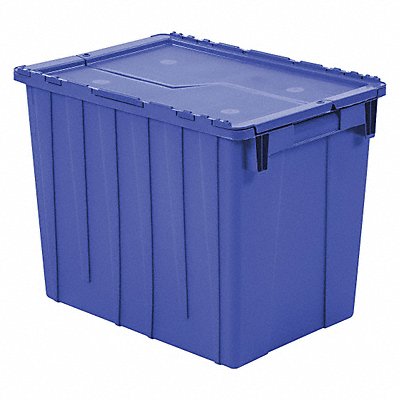 ORBIS FP22BLUE J0286 Attached Lid Container Blue Solid HDPE