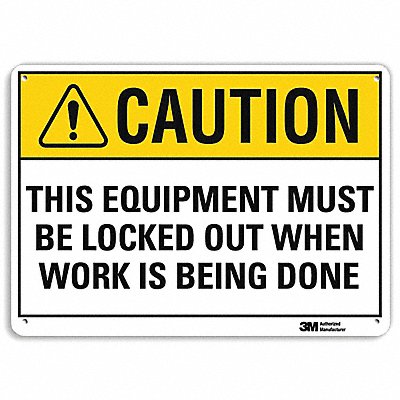 LYLE U41028RA14X10 Safety Sign 10 in x 14 in Aluminum