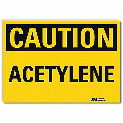 LYLE U41040RD7X5 Caution Sign 5 in x 7 in Reflective Sheeting