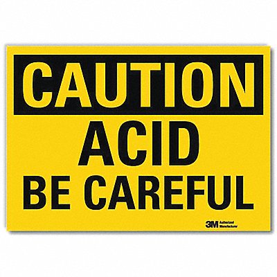 LYLE U41043RD7X5 Caution Sign 5 in x 7 in Reflective Sheeting