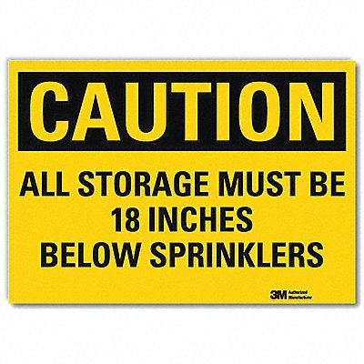 LYLE U41048RD14X10 Caution Sign 10x14in Reflective Sheeting